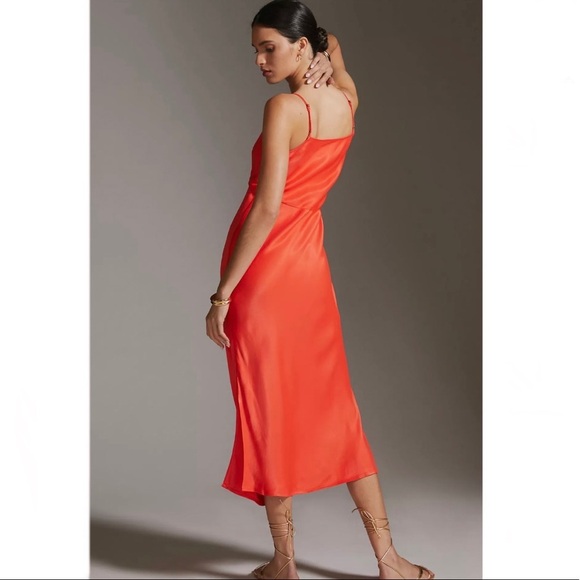 Anthropologie Elyse Bias Slip Dress in Citrus - Picture 6 of 12